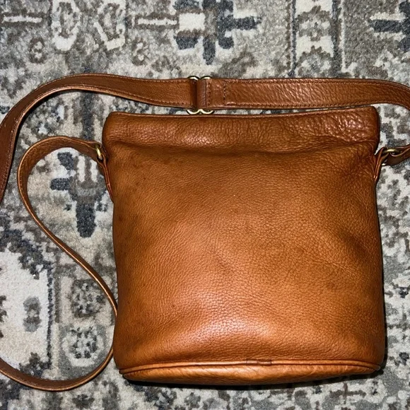 Vintage Coach British Tan Sonoma Leather Bucket Crossbody Bag 4907 - Picture 2 of 12